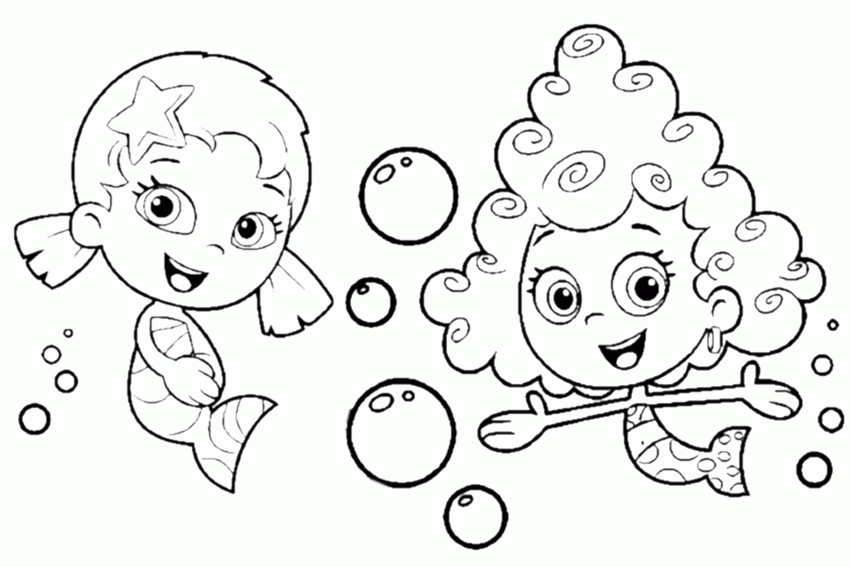 Bubble Guppies coloring pages overview with all sheets