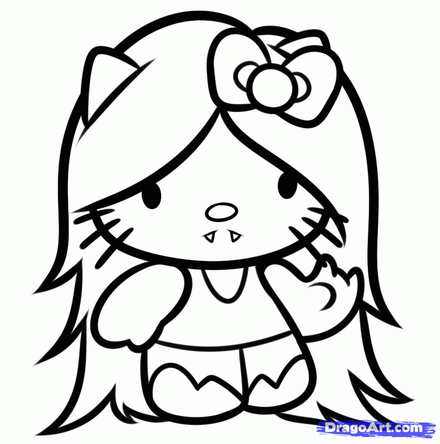 How to Draw Hello Kitty Marceline, Step by Step, Cartoon Network