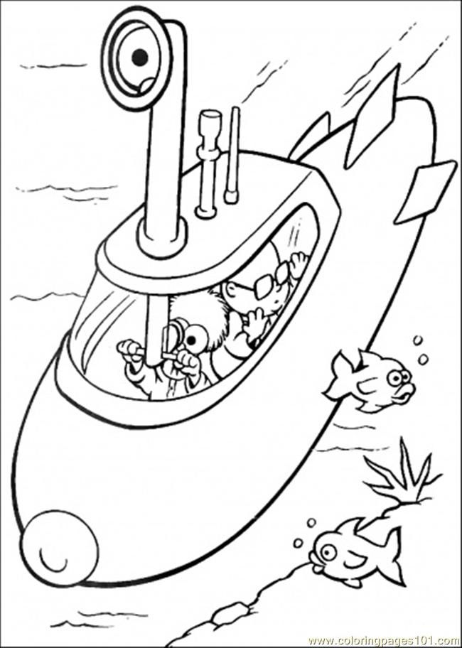 Coloring Pages Elmo Goes To The Sea (Cartoons  Muppet Babies
