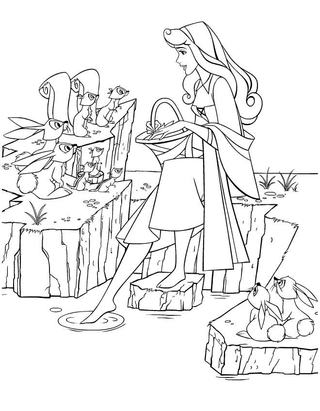 baby aurora coloring pages