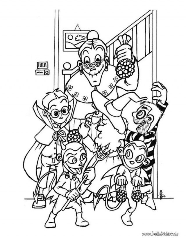 Halloween Pictures To Print And Color Free Coloring Page