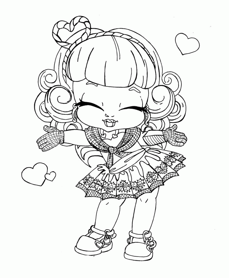 Monster High Meowlody And Purrsephone Together Coloring Pages