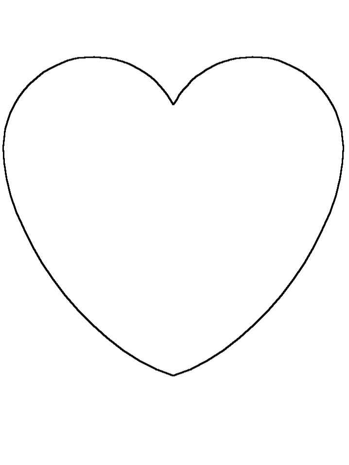 Printable Heart Simple-shapes Coloring Pages