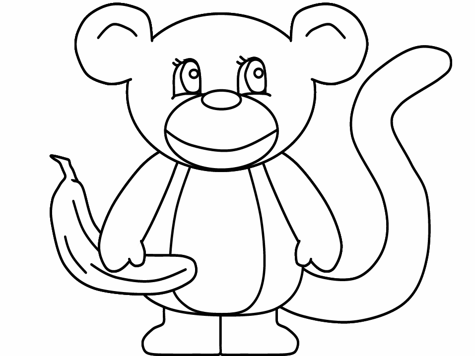 Animal Coloring Monkey Face Coloring Page McLq848ca : monkey