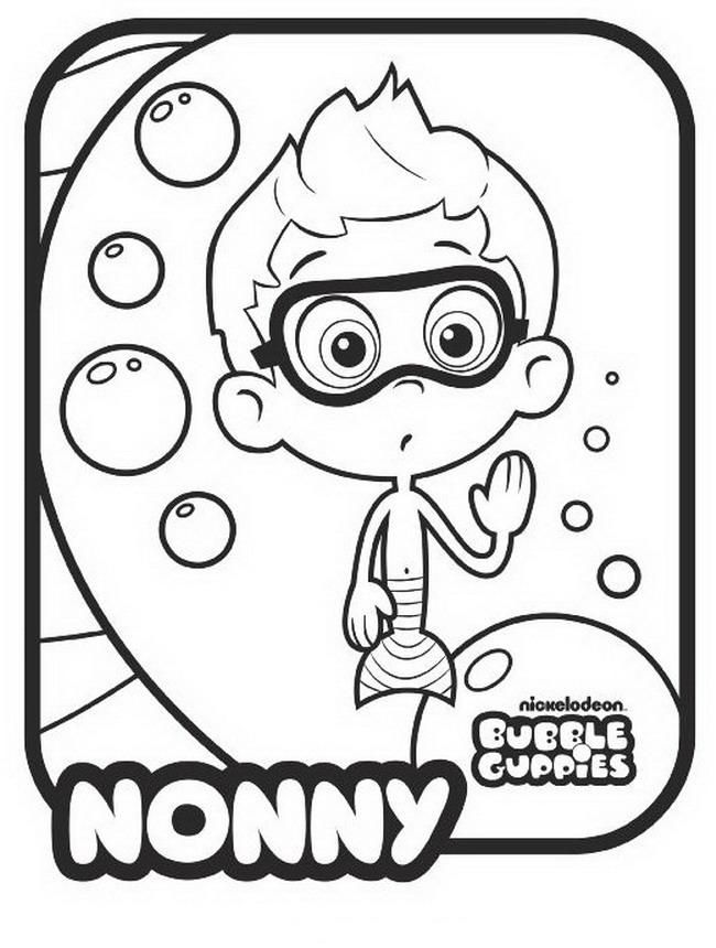 Bubble Guppies Drawings: Nonny coloring ~ Child Coloring