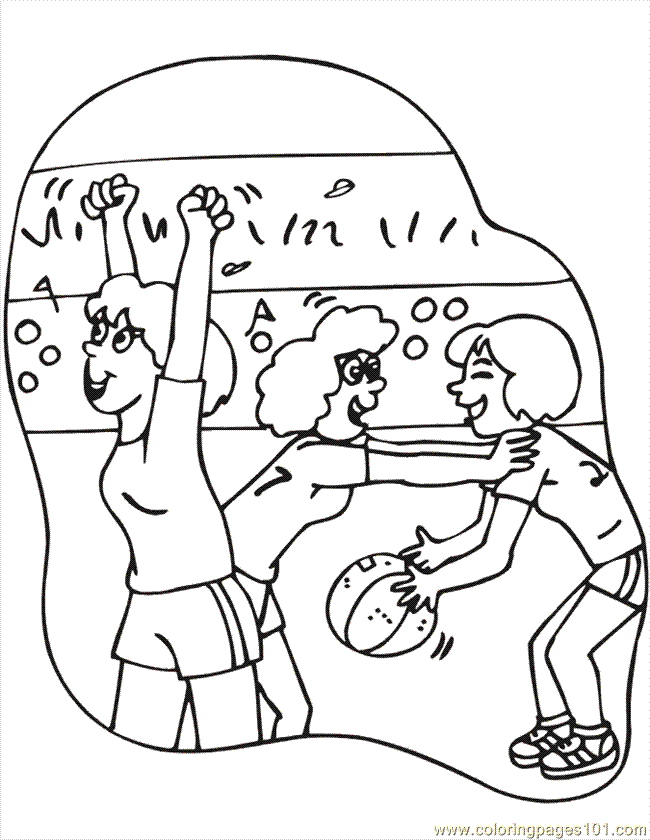 girl playing basketball Colouring Pages
