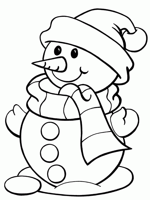 Child Snowman Coloring Sheets Free Printable