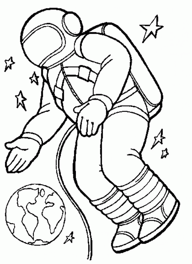 Astronaut Coloring Pages | Coloring Sheet For Kids 