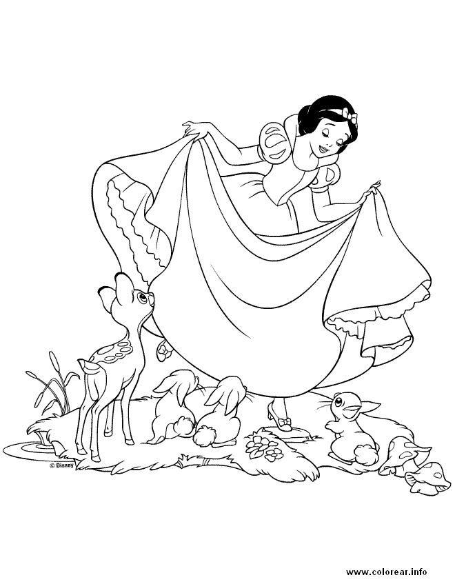 blancanieves-vaila-animals Blancanieves PRINTABLE COLORING PAGES