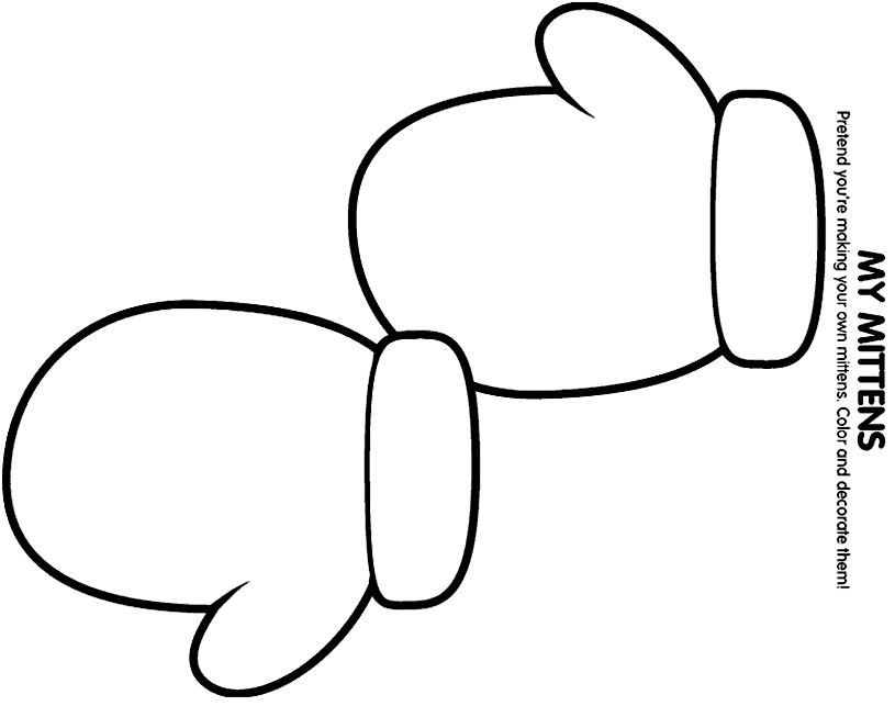 Mitten Coloring Page - Free