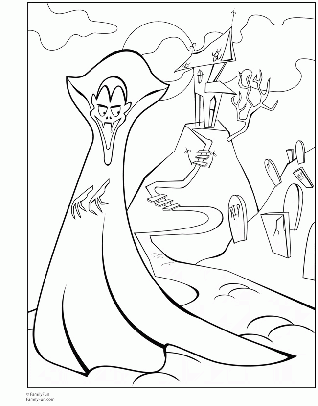 vampire costume Colouring Pages