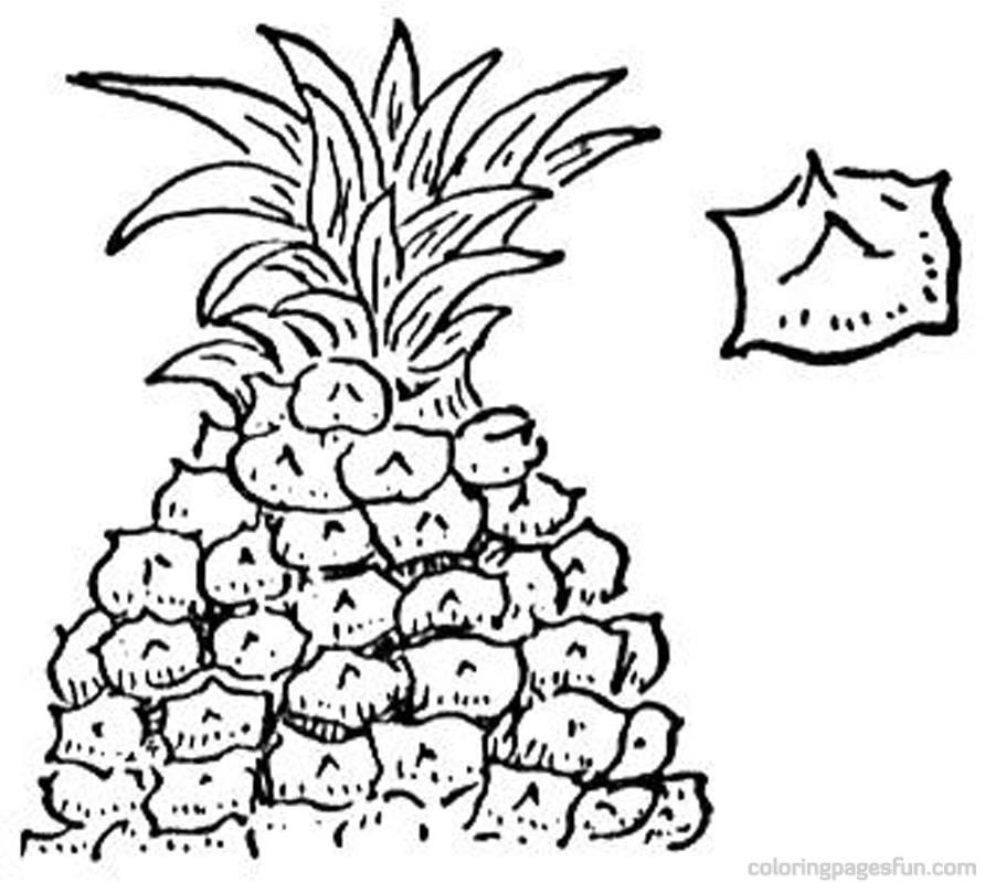 Pineapple 2 Coloring Pages | Free Printable Coloring Pages