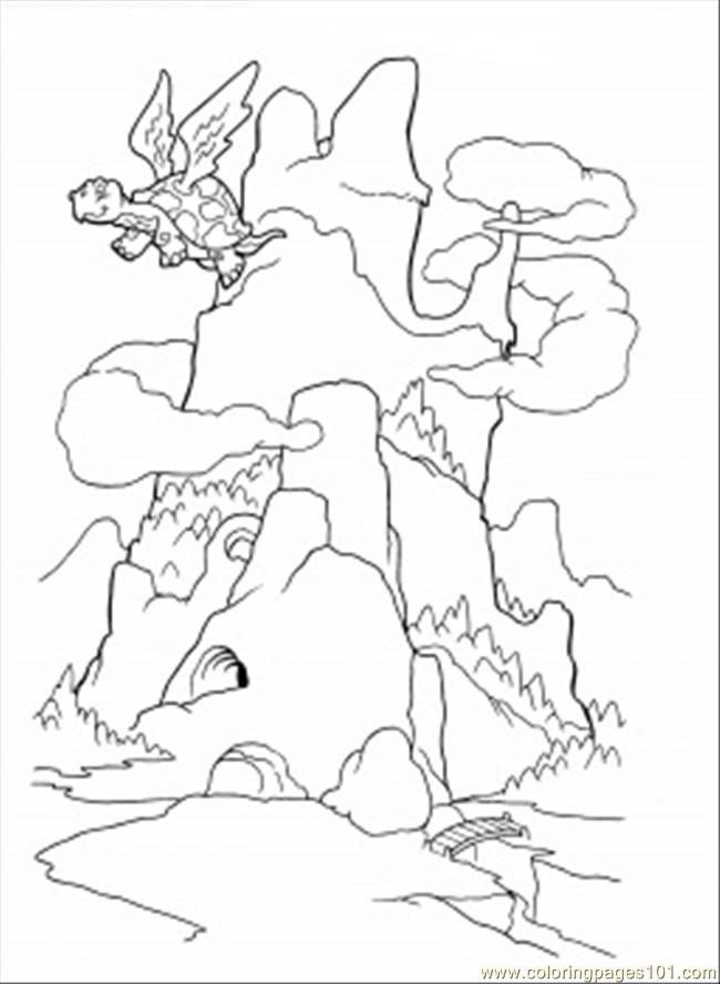 Coloring Pages Dragon Mountain Coloring Page (Natural World
