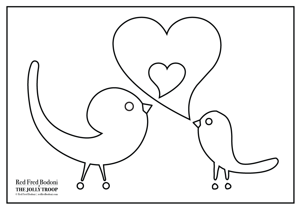 The Jolly Blog: Coloring Page: Say It With Heart Vtines!