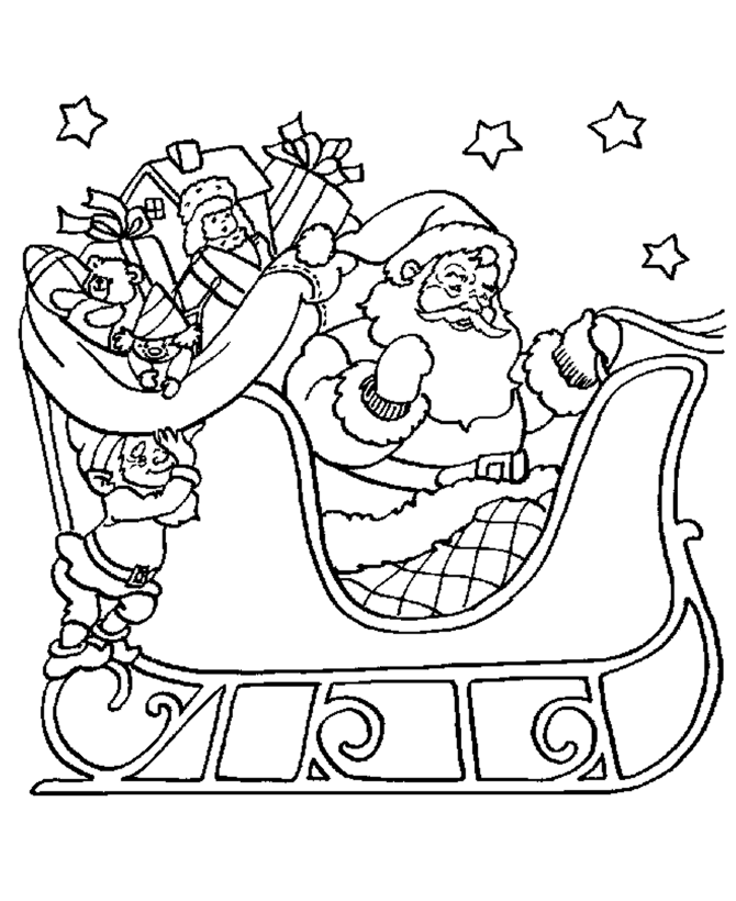 BlueBonkers : Santa Claus Coloring pages