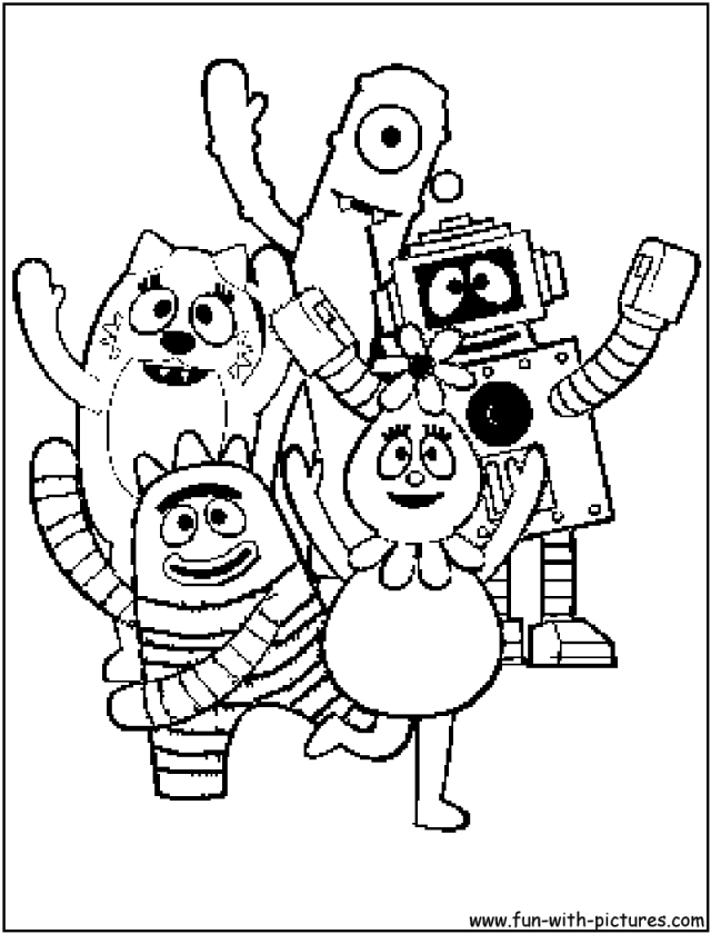 Yogabbagabba Characters Coloring Page Drawing And Coloring