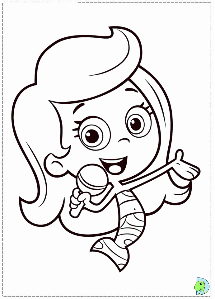 bubble guppies molly Colouring Pages