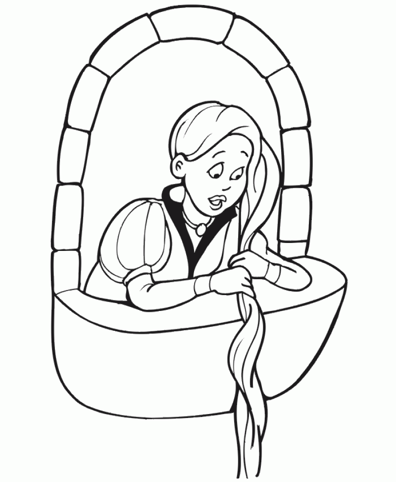 Rapunzel Coloring - HD Printable Coloring Pages