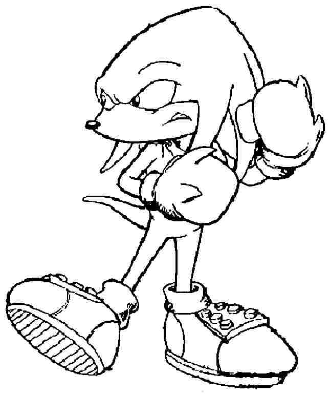 knuckles sonic coloring pages
