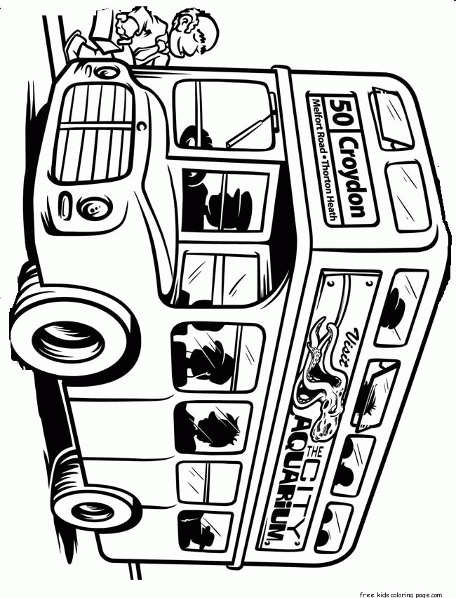 printable coloring book page school bus for kids | free printable