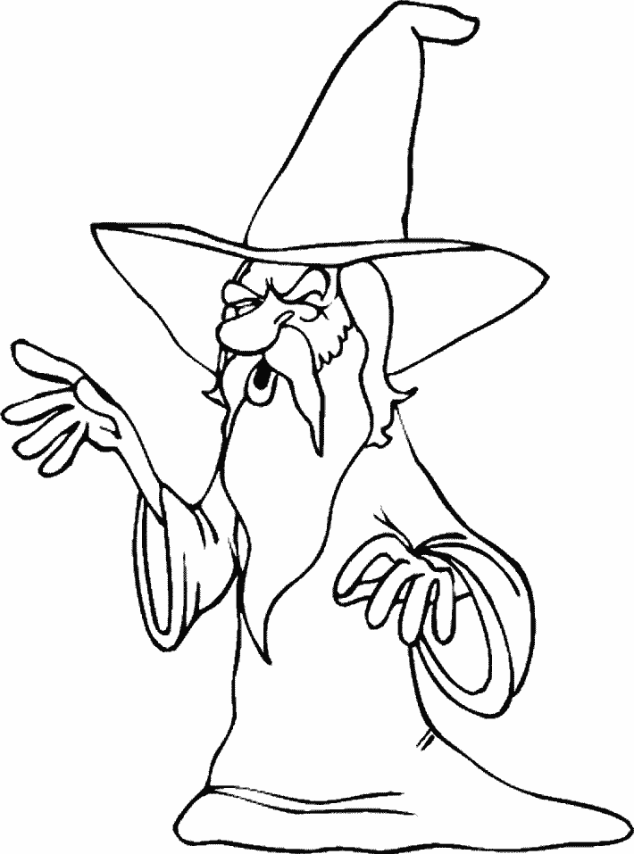 Wizard 1 Fantasy Coloring Pages  Coloring Book