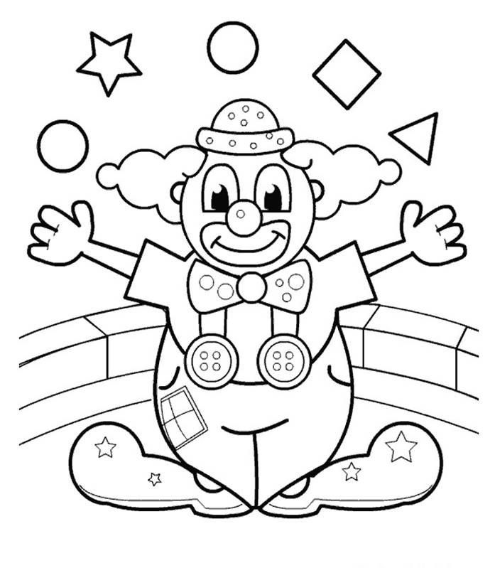 clown coloring page | carnaval