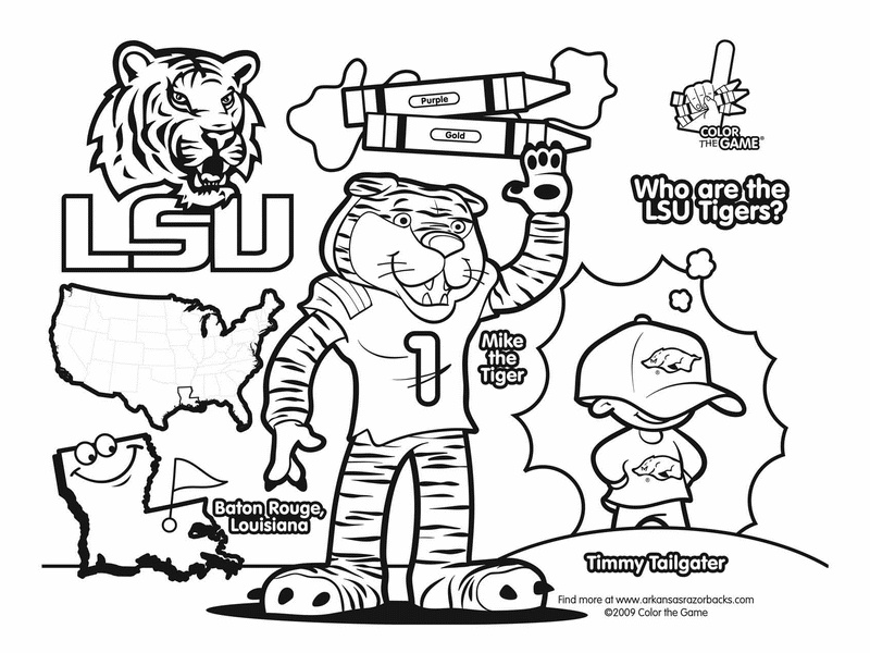 lsu tigers college football coloring pages |Free coloring on Clipart Library
