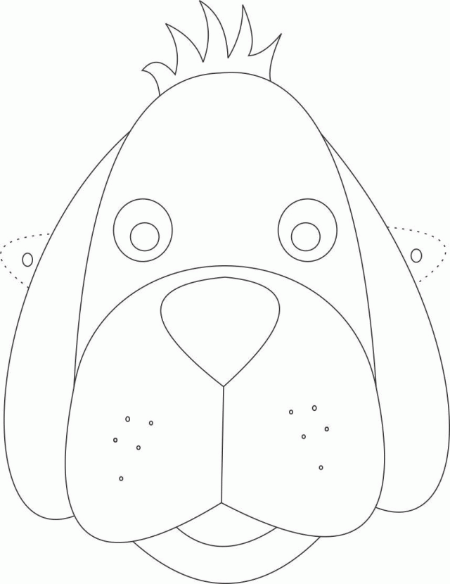 Dog Mask Printable Coloring Page For Kids Coloring Pages Of