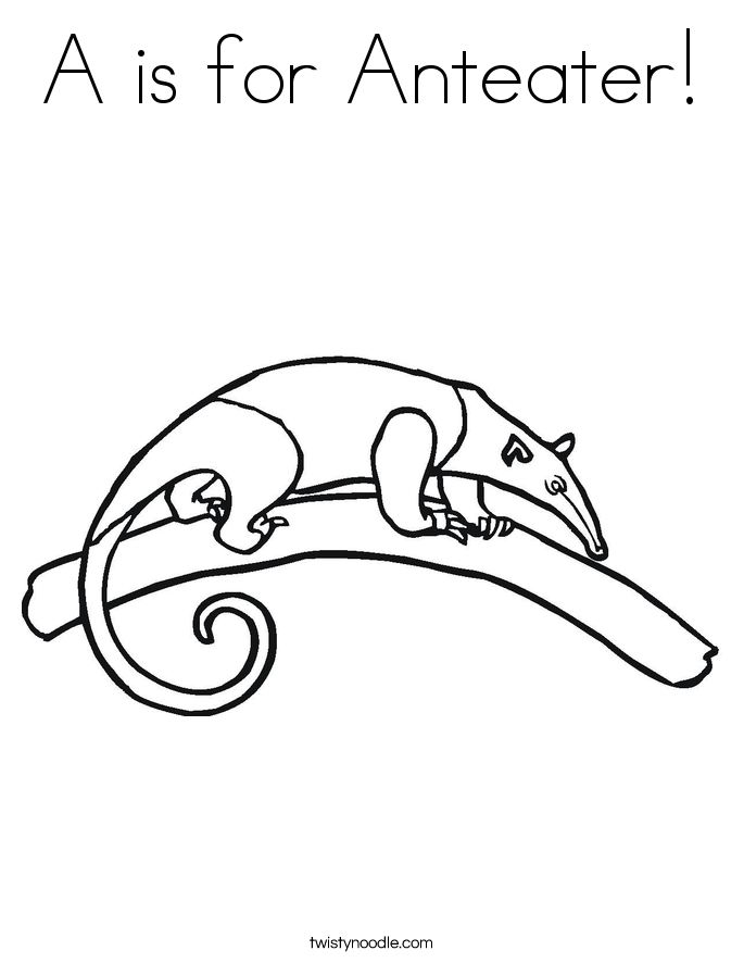 anteater coloring pages - Clip Art Library