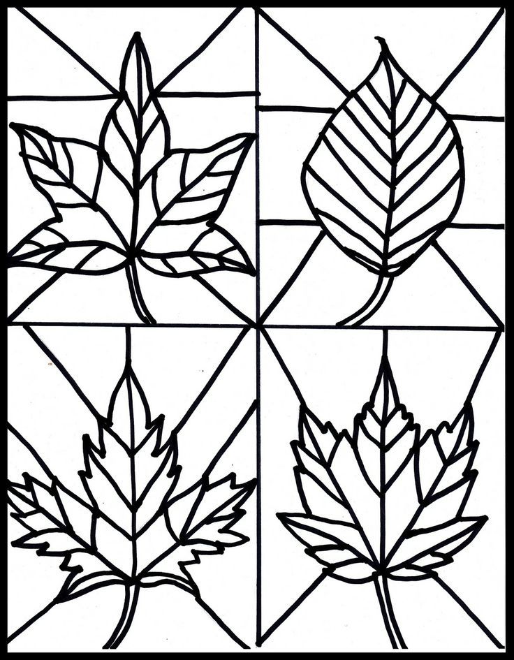 PDF Digital Download Leaf Stained Glass Pattern