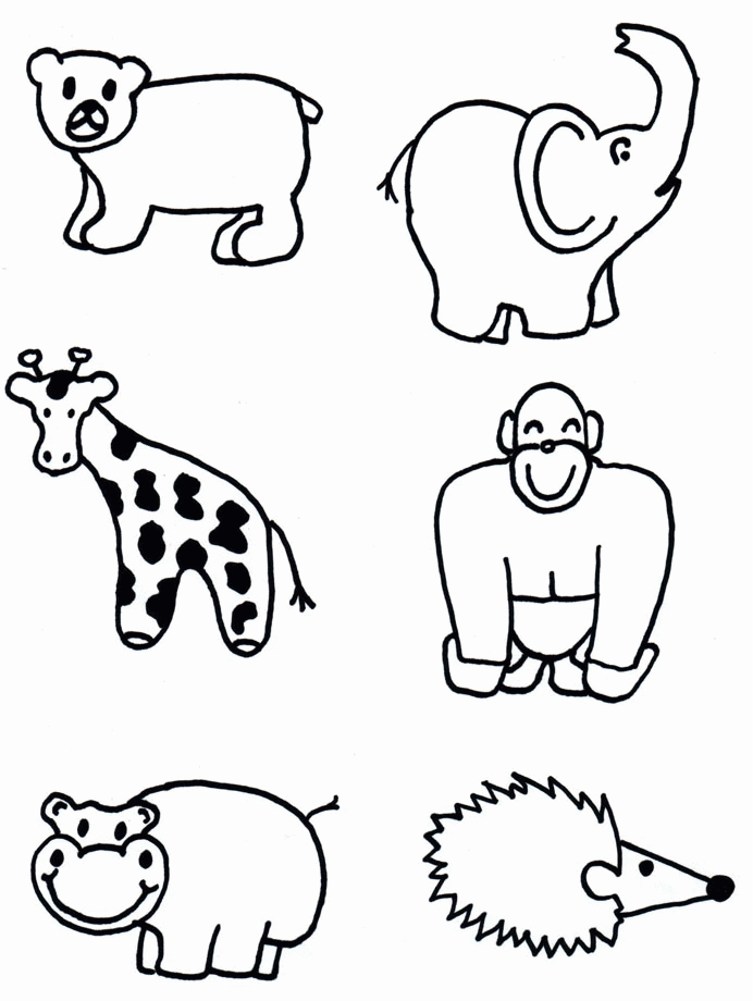 cute wild animals drawing easy - Clip Art Library