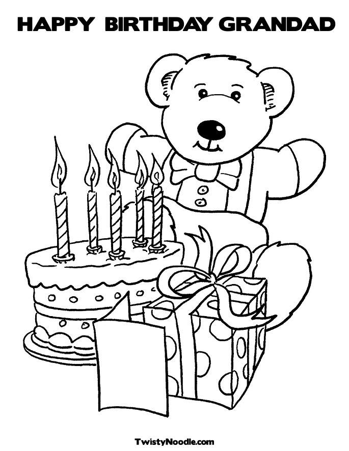 grandads birthday Colouring Pages