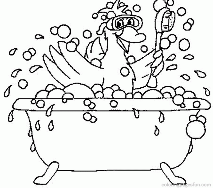 Bath Coloring Page | Free Printable Coloring Pages