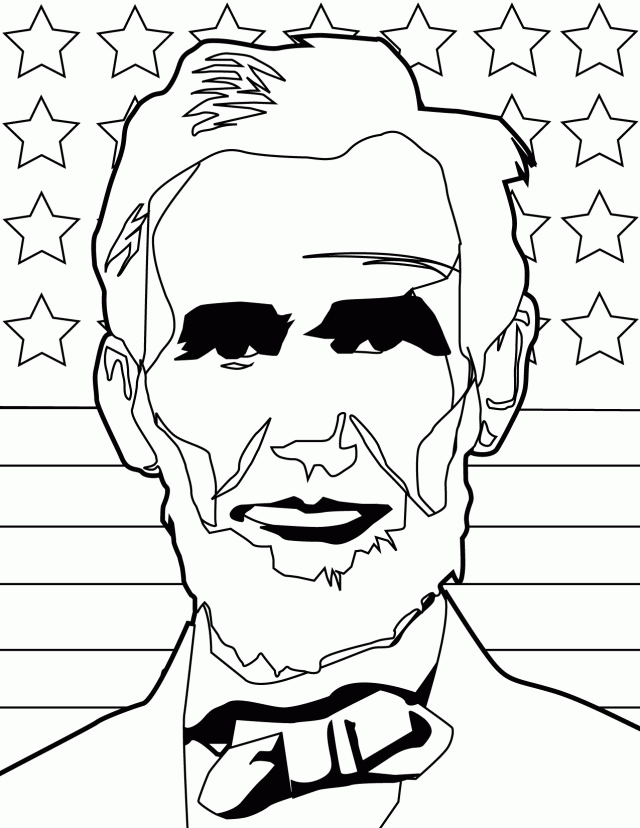 Abraham Lincoln Coloring Page Abe Lincoln Coloring Page