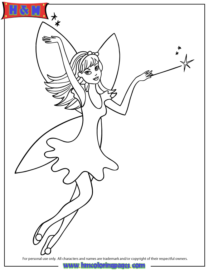 fairy and princess coloring pages