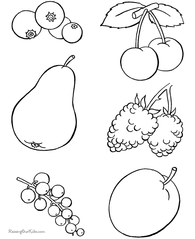 Food coloring pages to print and color
