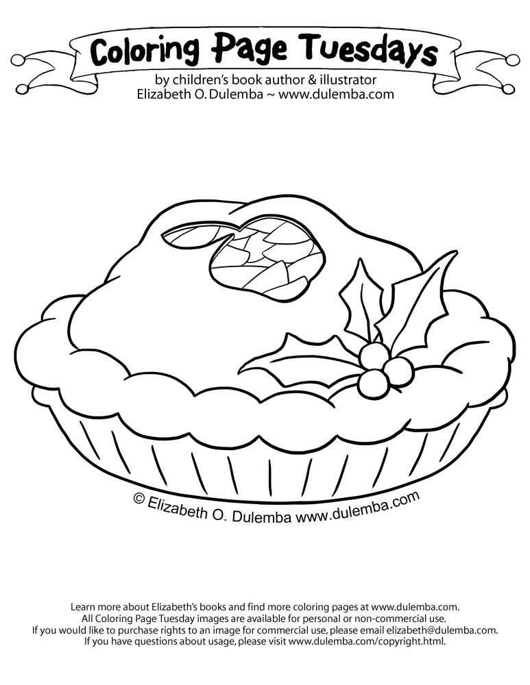  Coloring Page Tuesday - Apple Pie for YOU!
