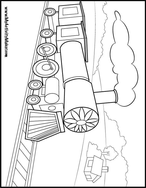 Boxcar Colouring Pages