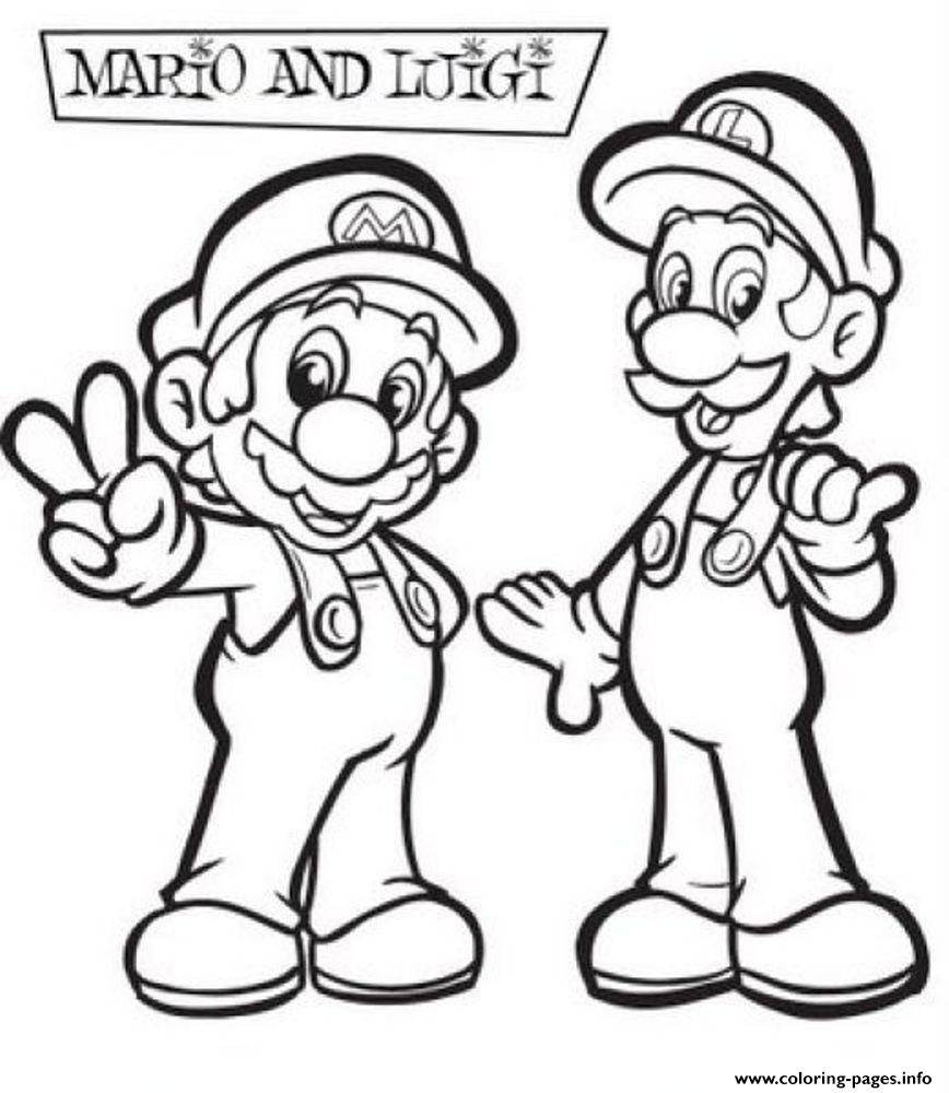 Print awesome luigi and mario bros sdd58 Coloring pages