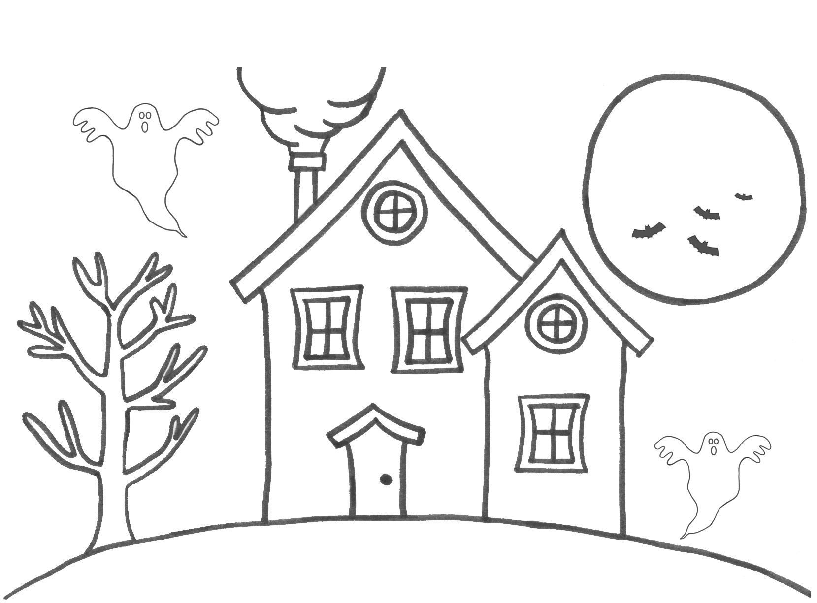 House Coloring Pages For Kids Clip Art Library