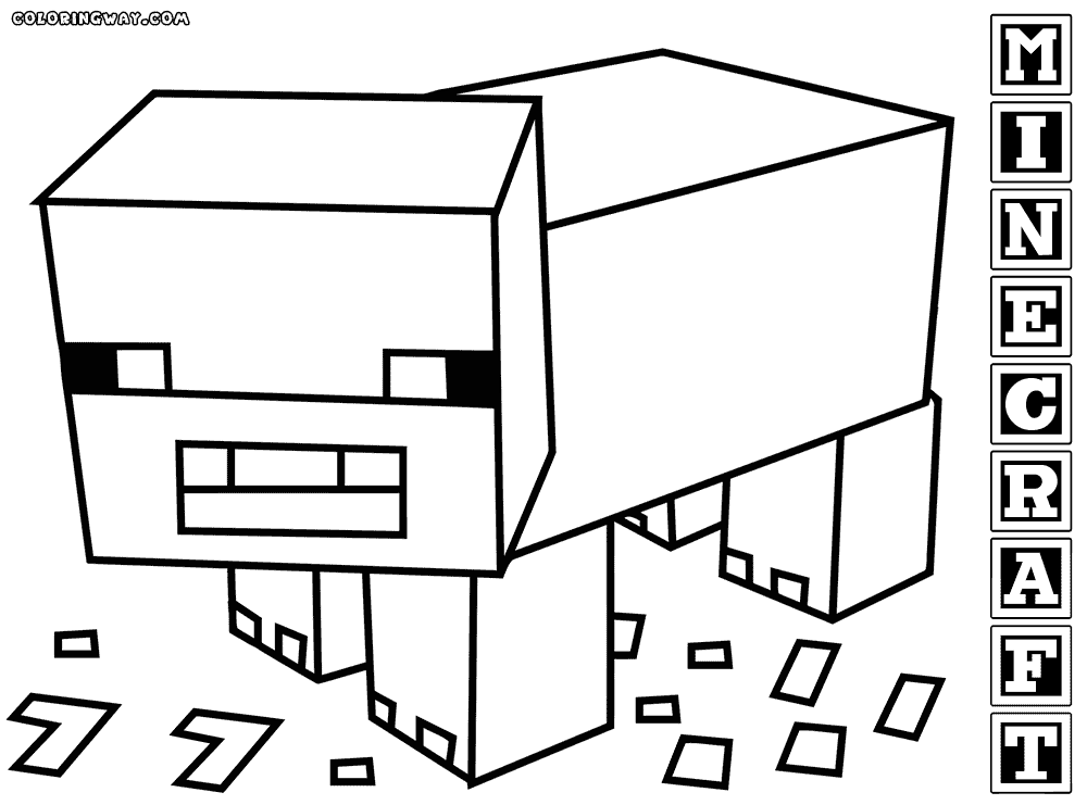 Free Minecraft Coloring Pages Animals, Download Free Minecraft Coloring