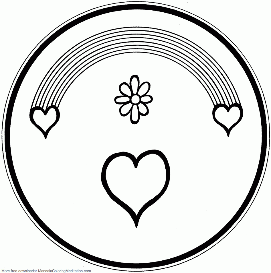 Free Rainbow Heart Coloring Pages Download Free Rainbow Heart Coloring Pages Png Images Free Cliparts On Clipart Library