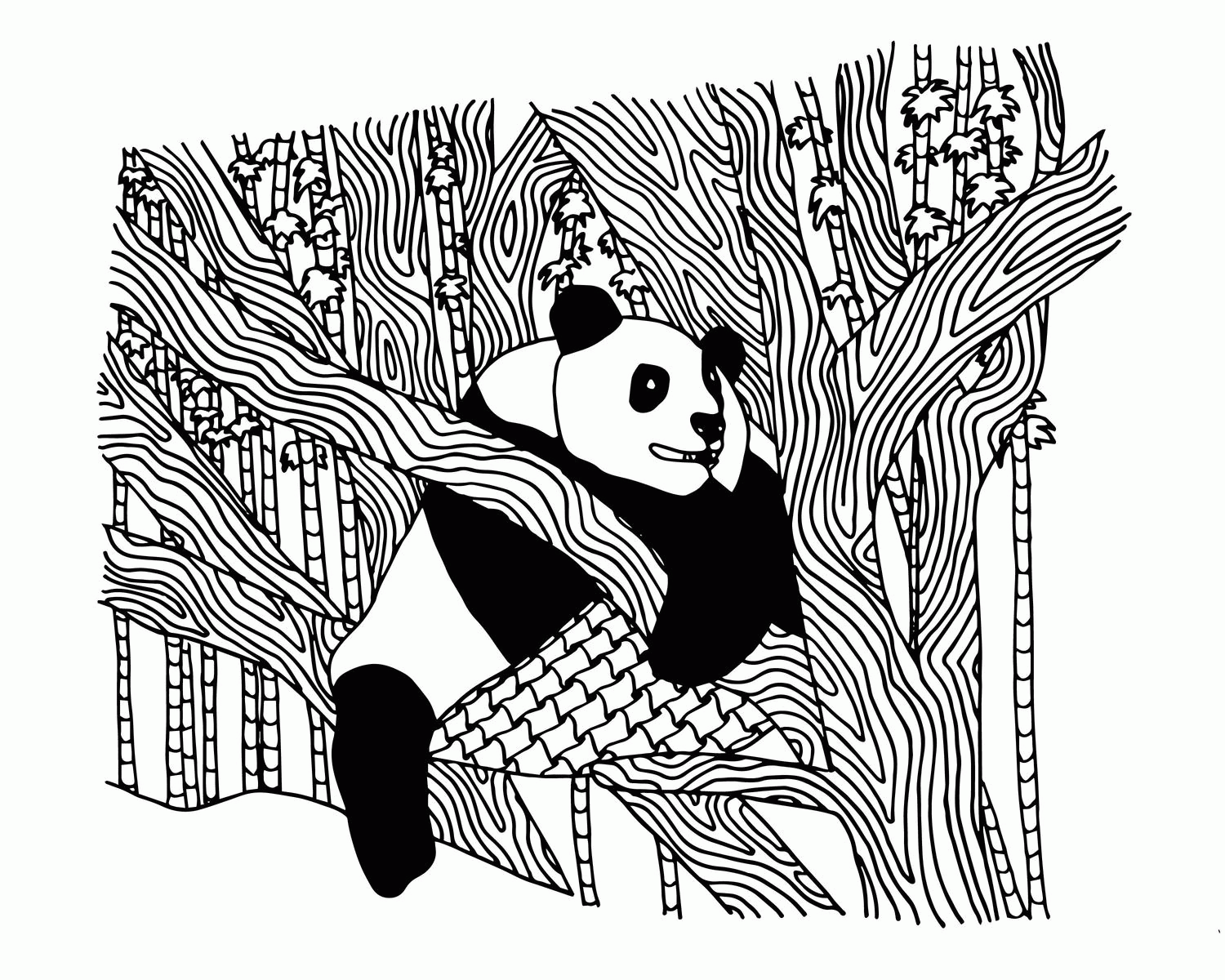 free giant panda coloring pages