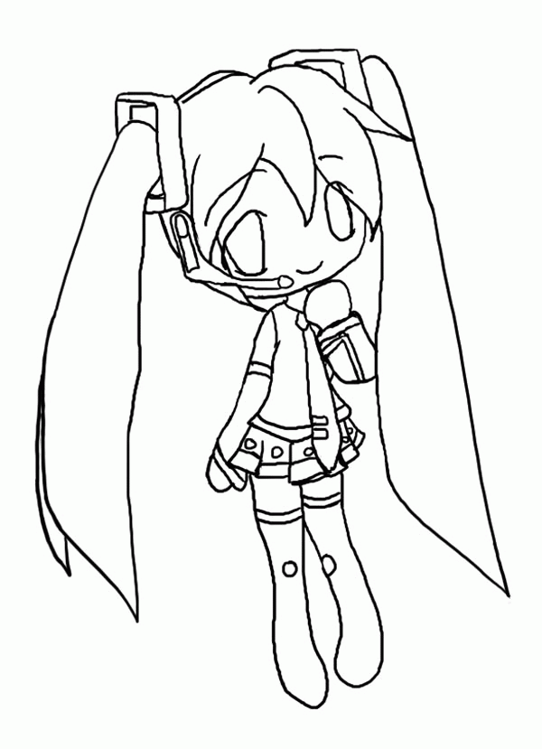 Free Miku Hatsune Coloring Pages, Download Free Miku Hatsune Coloring