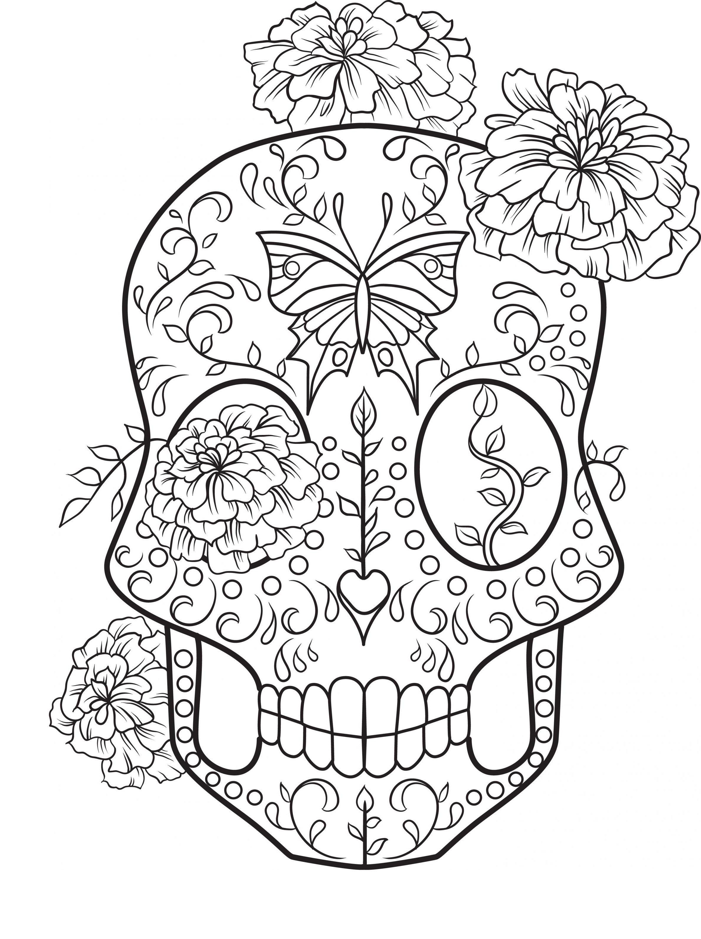 printable skull coloring pages Clip Art Library