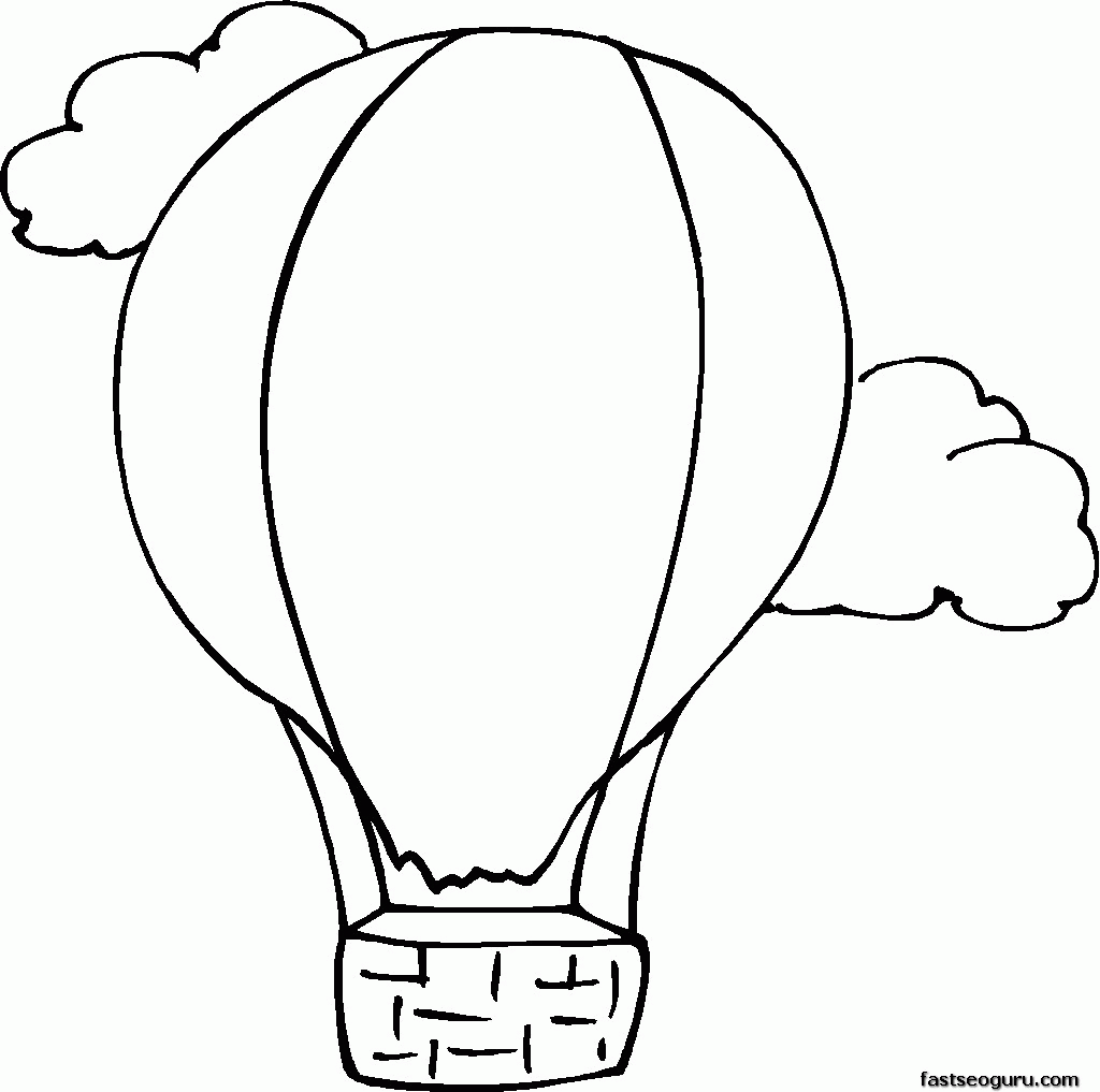 Free Hot Air Balloons Coloring Page, Download Free Hot Air Balloons