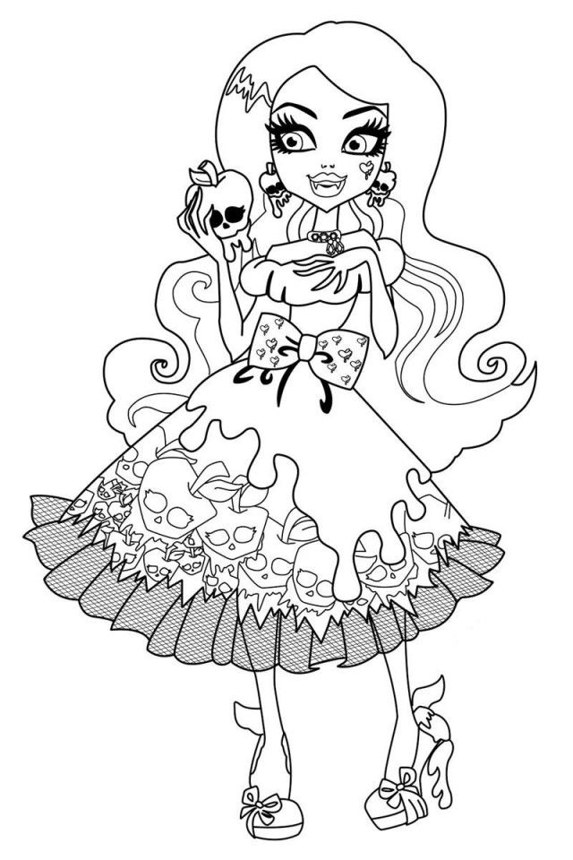 dracula monster high doll coloring pages | Download free printable