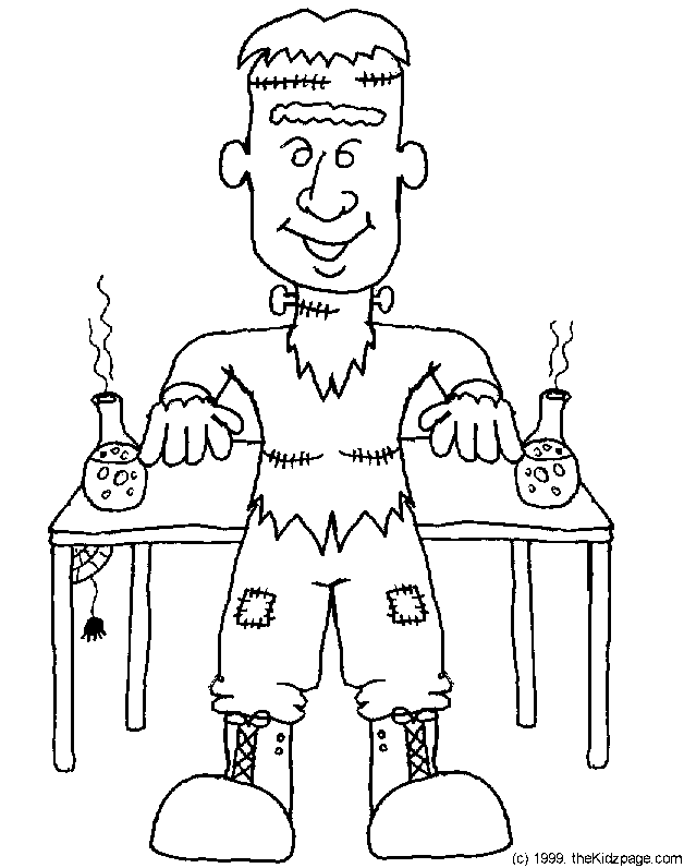 Little Frankenstein - Free| Coloring Pages for Kids 