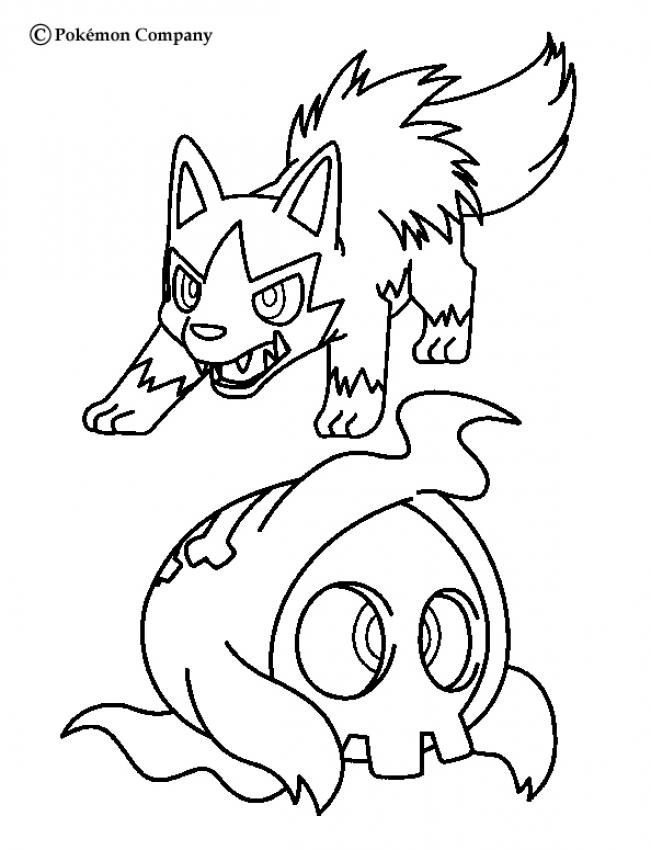 DARK POKEMON coloring pages - Mightyena