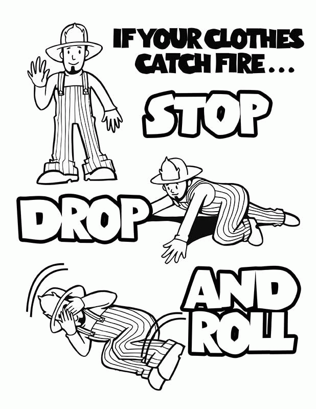 Prevention of fires Colouring Pages